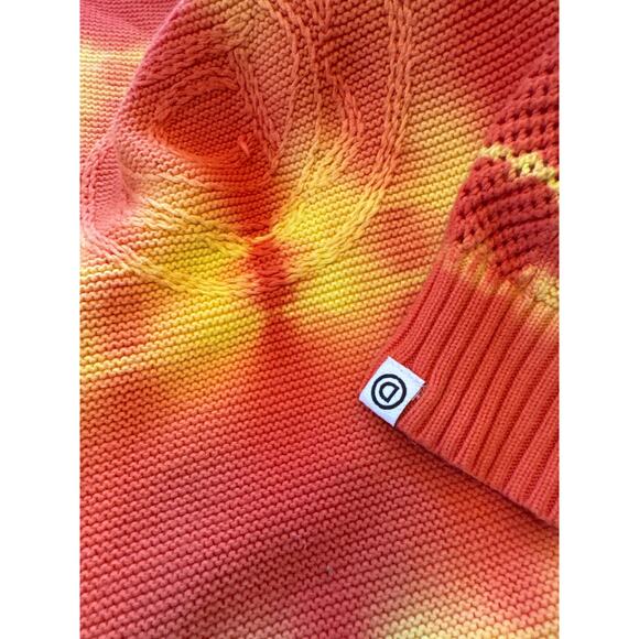 Desigual faded Ethnic Knit Orange Embroidered Oversized Slouchy Jumper M - Picture 5 of 9